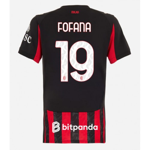 AC Milan Youssouf Fofana #19 Replik Heimtrikot Damen 2025-26 Kurzarm AC Milan Youssouf Fofana #19 Replik Heimtrikot Damen 2025-26 Kurzarm